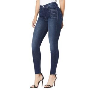 Hudson Women’s Nico Mid Rise Super Skinny Raw Hem Ankle Jeans - Size 28